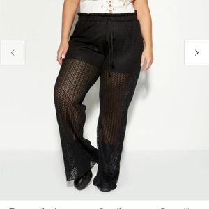 Black Crochet Pants